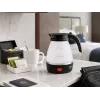 Brock WK 0904 BK Faltbarer Reise-Wasserkocher 0,5L 500W, Schwarz/Weiß