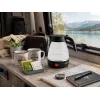 Brock WK 0904 BK Faltbarer Reise-Wasserkocher 0,5L 500W, Schwarz/Weiß