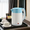 Brock WK 5521 WH Elektrischer Wasserkocher 1,8L 1500W Weiß/Blau mit 360°-Basis