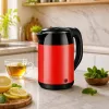 Brock WK 5522 RD Elektrischer Wasserkocher 1,8L 1500W Schwarz/Rot mit 360° Basis