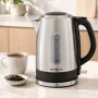 Brock WK 9903 SS Elektrischer Wasserkocher 1,7L 2200W Schwarz/Edelstahl mit 360°-Basis
