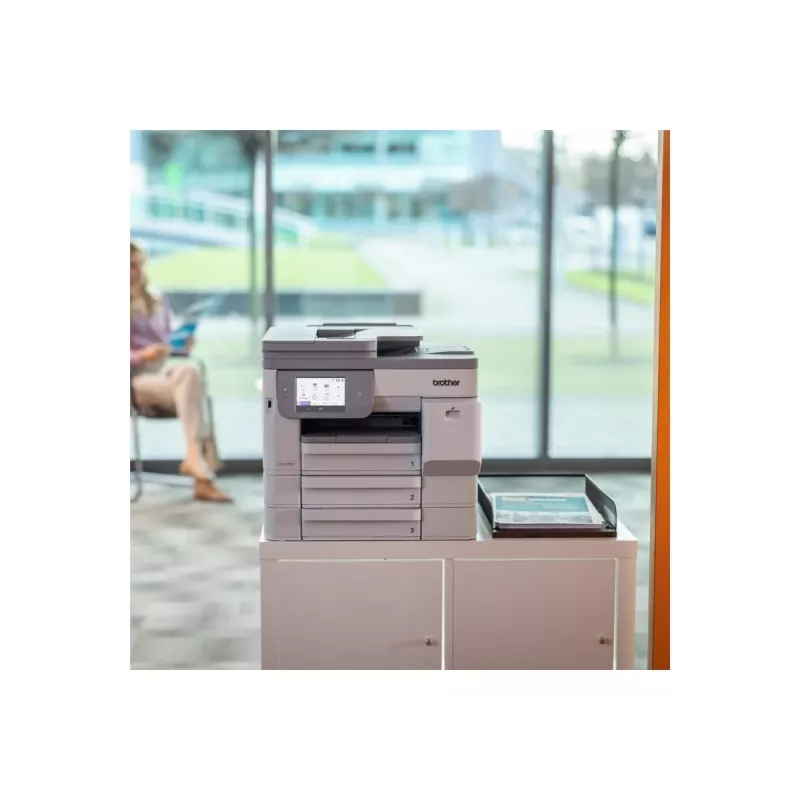 Brother MFC-J5117DW A3 Farb-Tintenstrahl-Multifunktionsdrucker mit Drucken, Kopieren, Scannen, Faxen, Duplex, Wi-Fi, Ethernet, USB, 250-Blatt-Papierfach, 50-Blatt-ADF, Touchscreen, Weiß