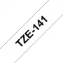 Brother TZe-141 Schwarz auf Transparent laminiertes Bandkassetten 18mm x 8m