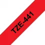 Brother TZe-441 laminiertes Beschriftungsband 18mm Rot auf Schwarz 8m