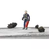 BRUDER bworld Feuerwehrmann mit Zubehör (Blau/Gelb) Actionfigur Maßstab 1:16