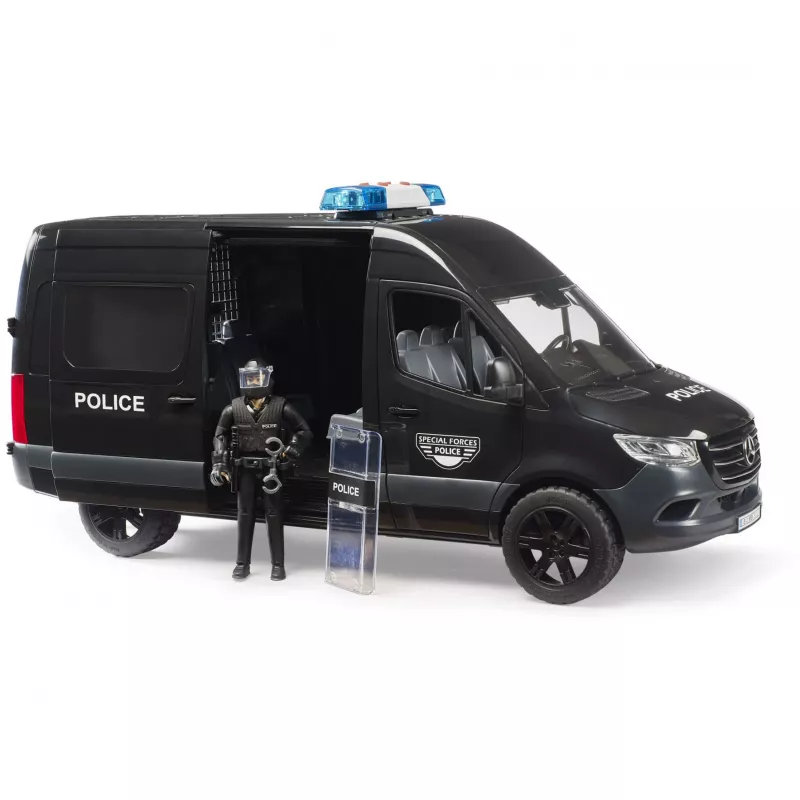BRUDER bworld MB Sprinter Police Special Forces Van 1:16 mit Licht & Sound