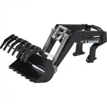BRUDER Frontlader-Anbaugerät für 3000er Serie Traktor, Maßstab 1:16, Gelb/Schwarz
