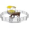 BRUDER Heuraufe mit Zäunen und Futtertrog - Bworld 1:16 Bauernhof-Spielset