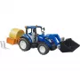 BRUDER New Holland T5.120 Traktor mit Frontlader, Ladewanne und Gabeln 1:16