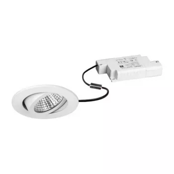 Brumberg 39353073 DAMITA LED Deckenstrahler Rund Weiß 6W 230V IP65 Schwenkbar Phasenabschnitt dimmbar 3000K Warmweiß
