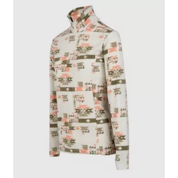 BRUNOTTI Damen Misma-Print Fleece-Pullover - XL - Arctic Desert Flower