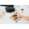 BRV VST098X 3-in-1 Sandwichmaker, Waffeleisen & Grill, 850 W, DuraCeramic Antihaftplatten, Schwarz/Silber