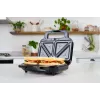 BRV VST098X 3-in-1 Sandwichmaker, Waffeleisen & Grill, 850 W, DuraCeramic Antihaftplatten, Schwarz/Silber