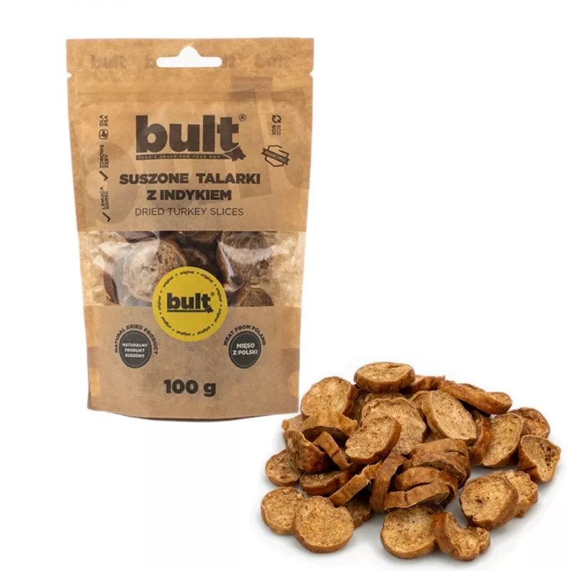 BULT Getrocknete Putenstreifen Hundesnack 100g – Getreidefreier, proteinreicher Trainingssnack
