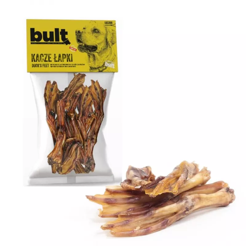 BULT Entenfüße Hundesnack – luftgetrockneter natürlicher Kauartikel, 100g