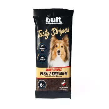 BULT Tasty Stripes Kaninchen Hundesnacks – Getreidefreie Trainingsbelohnungen, 6 Stück (60 g)