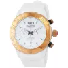BULTACO H1PW43C-CW1 Damen Analog Quarzuhr 43mm Weißes Lederarmband