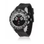BULTACO MAN H1PA48C-SA1 48mm Quarz Analog Uhr Schwarzes Silikonarmband
