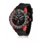 BULTACO MAN H1PO48C-SB2 48mm Quarz Analog Uhr Schwarzes Zifferblatt Lederarmband