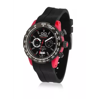 BULTACO MAN H1PR43C-CB1 43mm Analog-Quarzuhr Schwarzes Leder