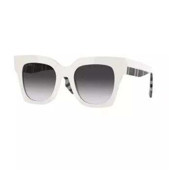 Burberry BE4364-39958G Damen Cat-Eye-Sonnenbrille Havana Acetat Grau Verlaufsglas 49mm