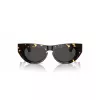 Burberry BE4422U410687 Damen-Sonnenbrille - Eckiges transparentes graues Gestell, dunkelgraue Gläser, 58 mm