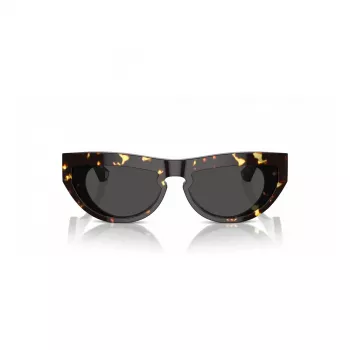Burberry BE4422U410687 Damen-Sonnenbrille - Eckiges transparentes graues Gestell, dunkelgraue Gläser, 58 mm