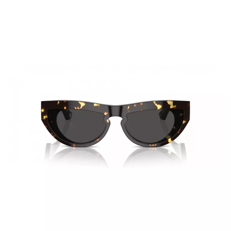 Burberry BE4422U410687 Damen-Sonnenbrille - Eckiges transparentes graues Gestell, dunkelgraue Gläser, 58 mm