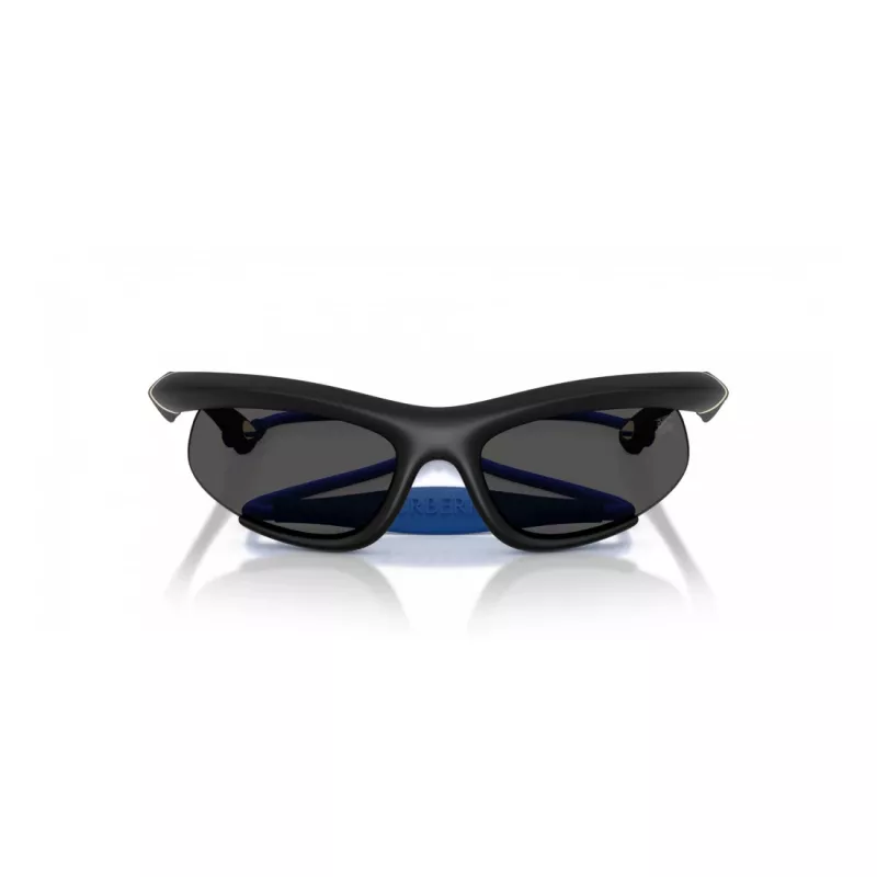 Burberry BE4462-345287 Damen-Sonnenbrille, geometrisch, transparent graues Acetat, dunkelgraue Gläser, 64/20/125 mm