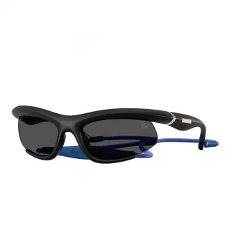 Burberry BE4462-345287 Damen-Sonnenbrille, geometrisch, transparent graues Acetat, dunkelgraue Gläser, 64/20/125 mm
