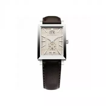 Burberry Herrenuhr BU1322 38mm Edelstahl Silbernes Zifferblatt
