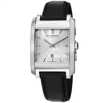 Burberry Herrenuhr BU1570 40mm Edelstahl Braunes Leder