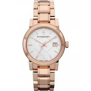 Burberry Damenuhr BU9104 26mm Swiss Quarz Edelstahl Silber