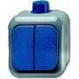 Busch-Jaeger 1084-0-0839 Wippschalter-Einsatz, 1-polig Wechselschalter, 10 AX, 250 V, Unterputz, Blau/Grau
