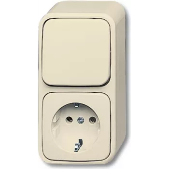 BUSCH-JAEGER Duro 2000 AP Schuko Steckdose, Aufputz, 1-fach, Alpinweiß