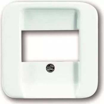 Busch-Jaeger future linear Zentralplatte mit Klappdeckel für SCHUKO-Steckdose, Studioweiß 2CKA001724A1705