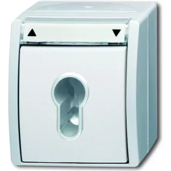 Busch-Jaeger Ocean 2712 SLW-54 Aufputz-SCHUKO-Steckdose, IP44, Weiß 2CKA001101A0924