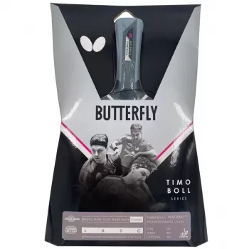 Butterfly Timo Boll Titanium Tischtennisschläger mit Wakaba-Belägen, konkaver Griff, ITTF-zugelassen, offensiver Spielstil