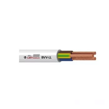 BVV-LL 3-adrig 1.5mm² Weiß PVC Festverdrahtungskabel 25m Rolle