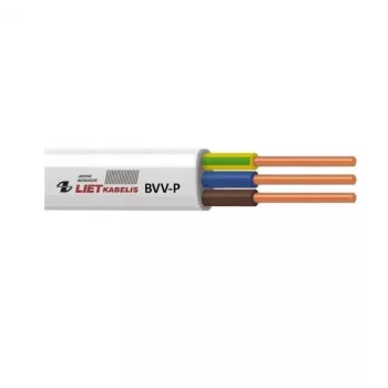 BVV-P Flachkabel 3x1,5 mm² Weiß 25 m