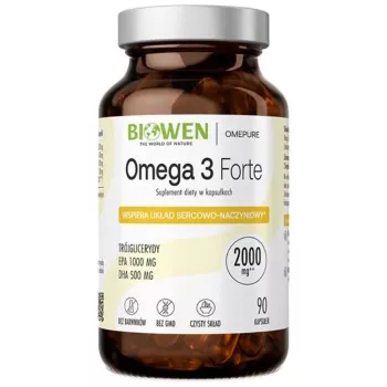BWN BIOWEN Omega 3 Forte 1000 mg EPA, 500 mg DHA – Nahrungsergänzungsmittel für Menschen – 90 Kapseln