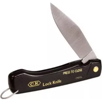 C.K Tools C9035L Elektriker-Klappmesser mit Spitzklinge, 110 mm geschlossene Länge