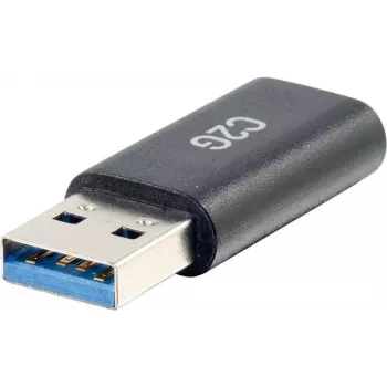 C2G USB C auf USB Adapter - SuperSpeed USB Adapter - 5 Gbit/s - USB-C Buchse auf USB-A Stecker - USB 3.0 - Vergossen - Schwarz