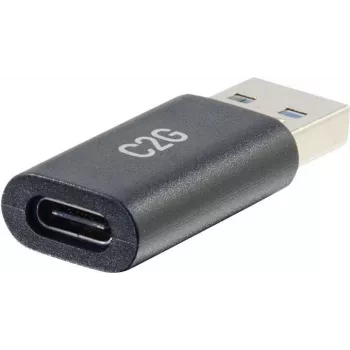 C2G USB C auf USB Adapter - SuperSpeed USB Adapter - 5 Gbit/s - USB-C Buchse auf USB-A Stecker - USB 3.0 - Vergossen - Schwarz