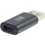 C2G USB C auf USB Adapter - SuperSpeed USB Adapter - 5 Gbit/s - USB-C Buchse auf USB-A Stecker - USB 3.0 - Vergossen - Schwarz