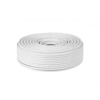 CABLETECH Koaxialkabel RG-6U CU 100m Weiß