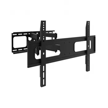 CABLETECH Universal Full-Motion TV-Wandhalterung für 37 inch-80 inch Bildschirme, 50 kg Belastung, VESA bis 600x400, ±60° Schwenk, +5°/-15° Neigung, 62-466 mm Wandabstand, Schwarz