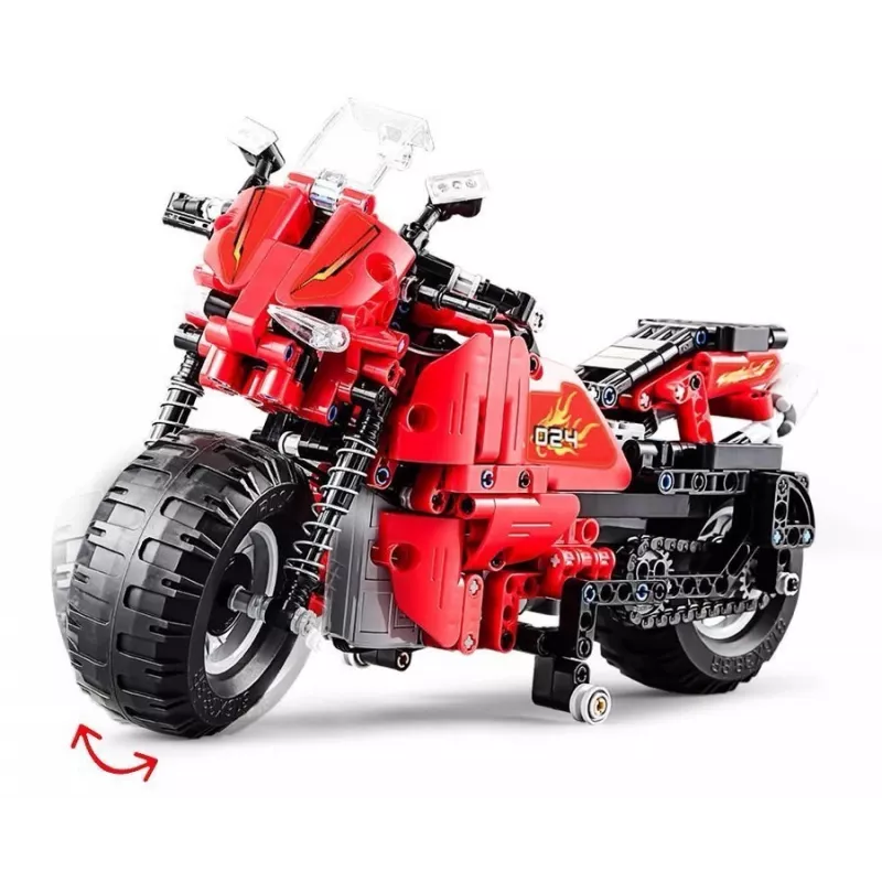 CADA Bausteine-Set ferngesteuertes Motorrad 2.4G 484 Teile