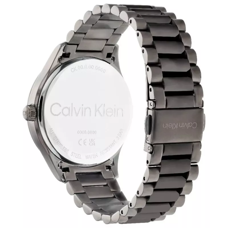 Calvin Klein Man 25200164 40mm Quarzuhr Edelstahl Mesh Schwarzes Zifferblatt
