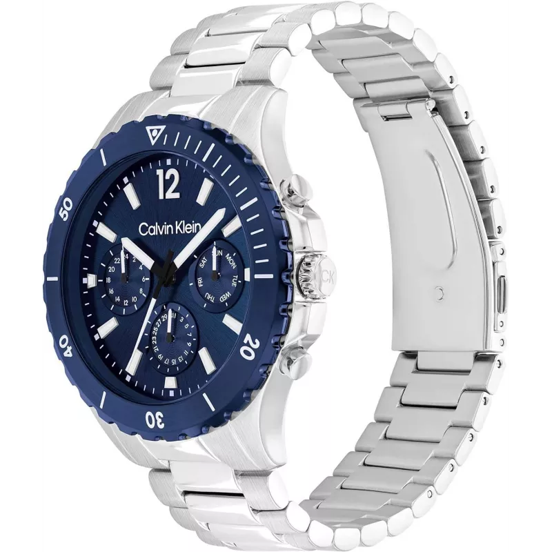 Calvin Klein Herrenuhr Minimal Extension 25200115 44mm Edelstahl-Mesh